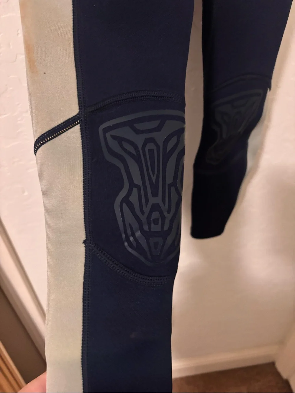 Goldfin Blue and black neoprene wetsuit with gray panels size 6